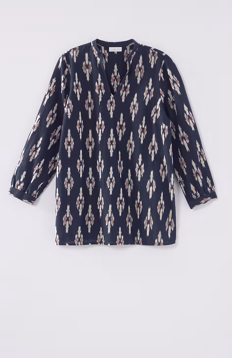 Pure Jill V-Neck Ikat Top