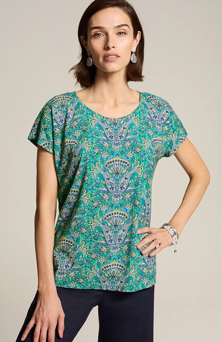 Luxe Supima® Scoop-Neck Tee