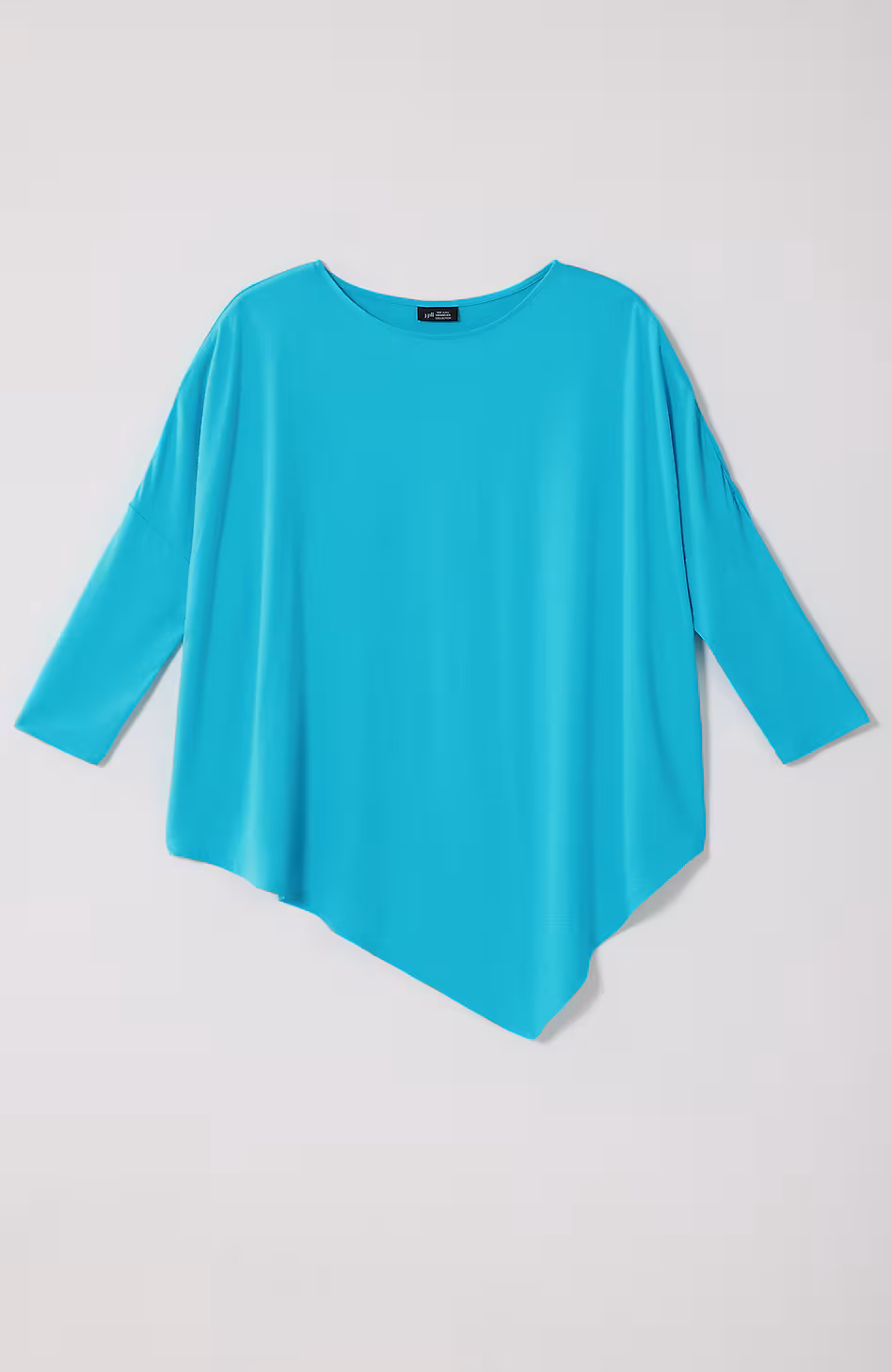 Wearever Slub-Knit Asymmetric Dipped-Hem Top