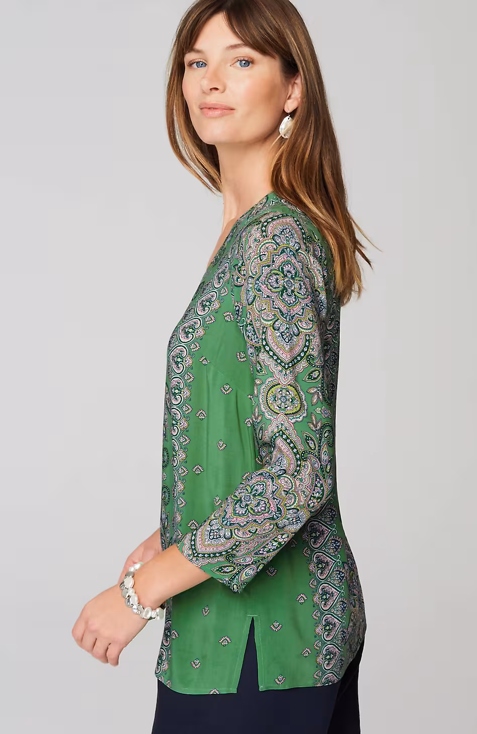 Placed-Paisley Top
