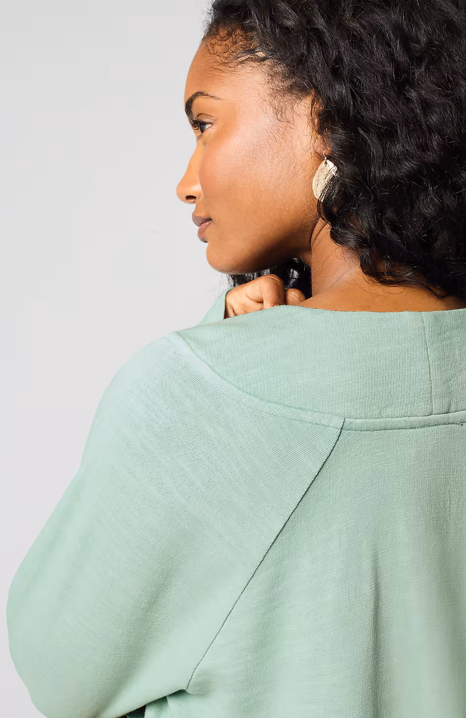 Pure Jill Tea-Dyed Front-Pocket Top