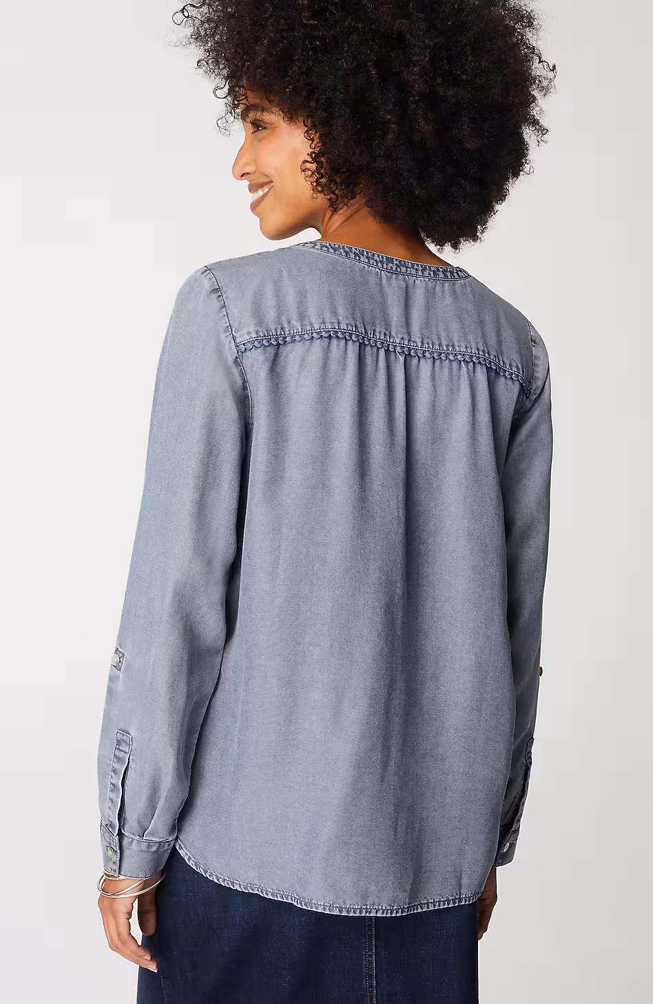 Trimmed Indigo Top