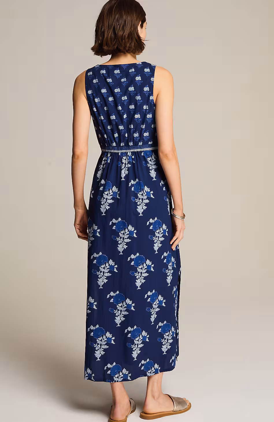Pure Jill Mixed-Print Maxi Dress