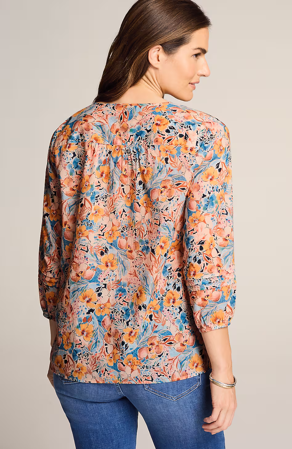 Pintucked Cotton Voile Top