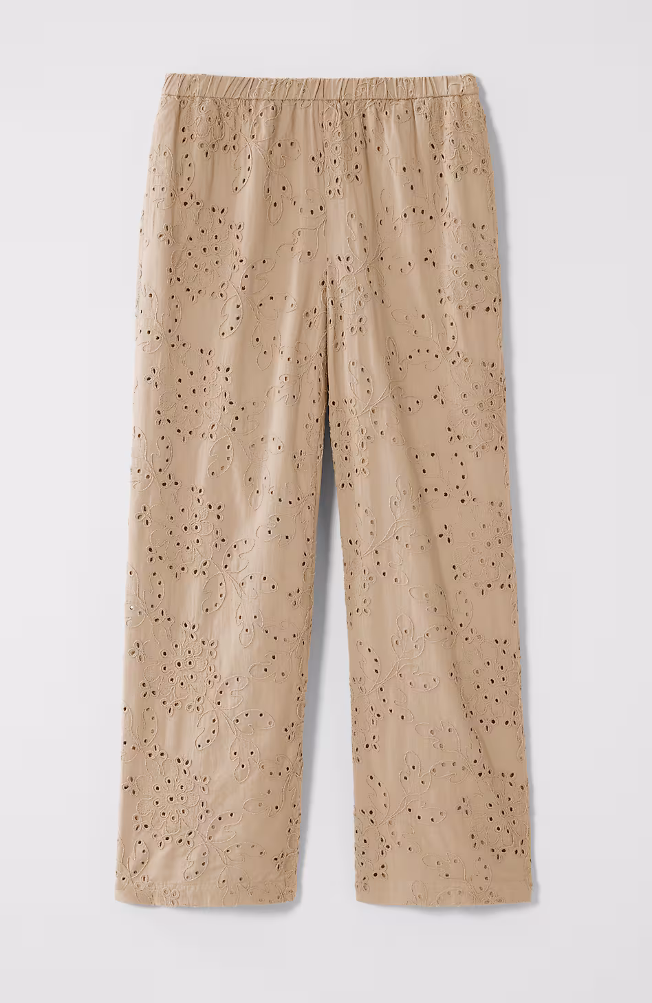 Pure Jill Eyelet Wide-Leg Crops