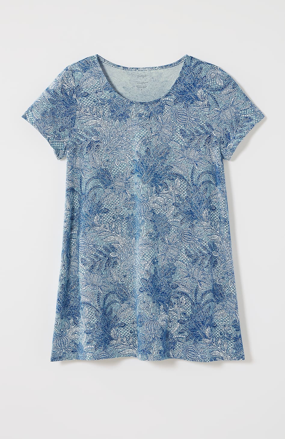 Pure Jill Scoop-Neck Elliptical Tee