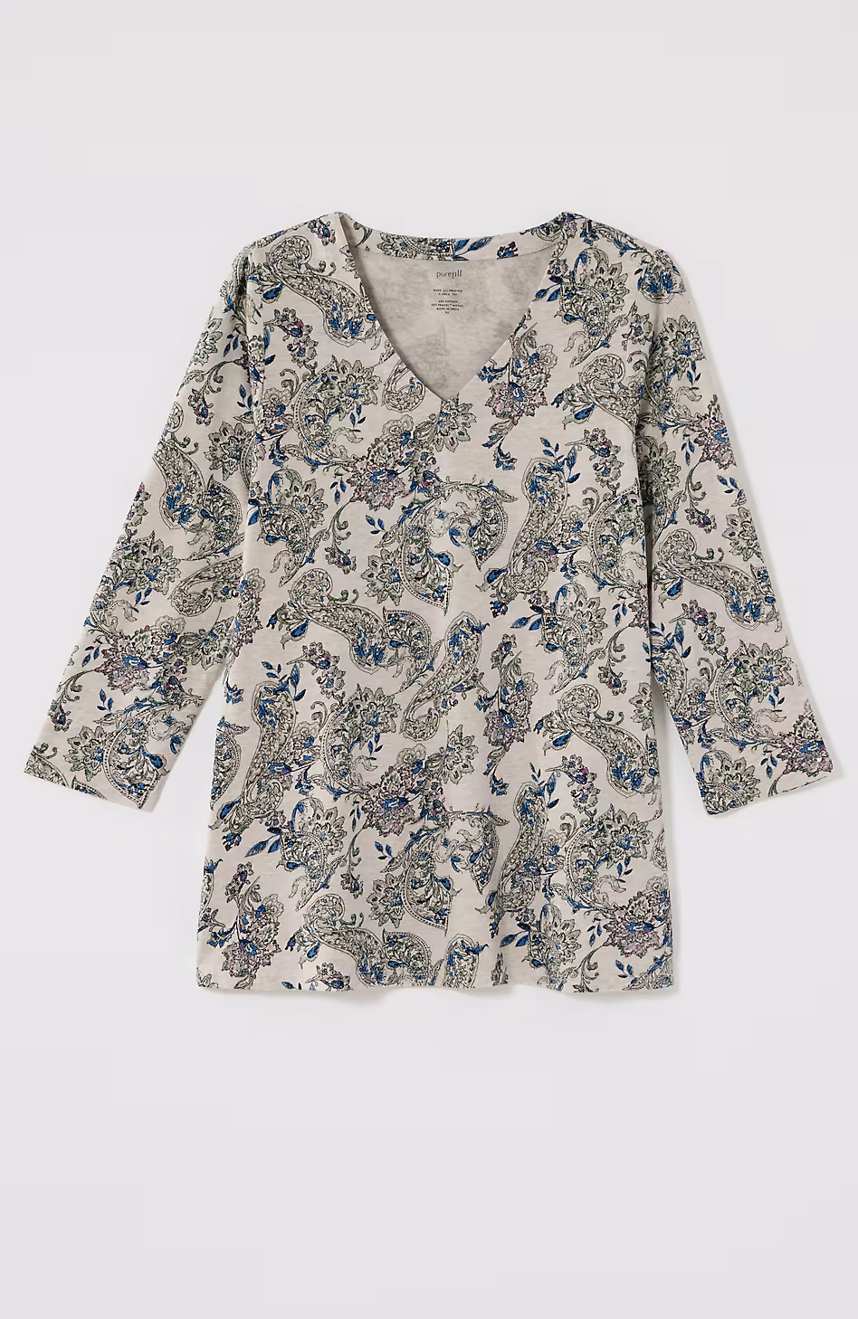 Pure Jill Printed V-Neck Tee
