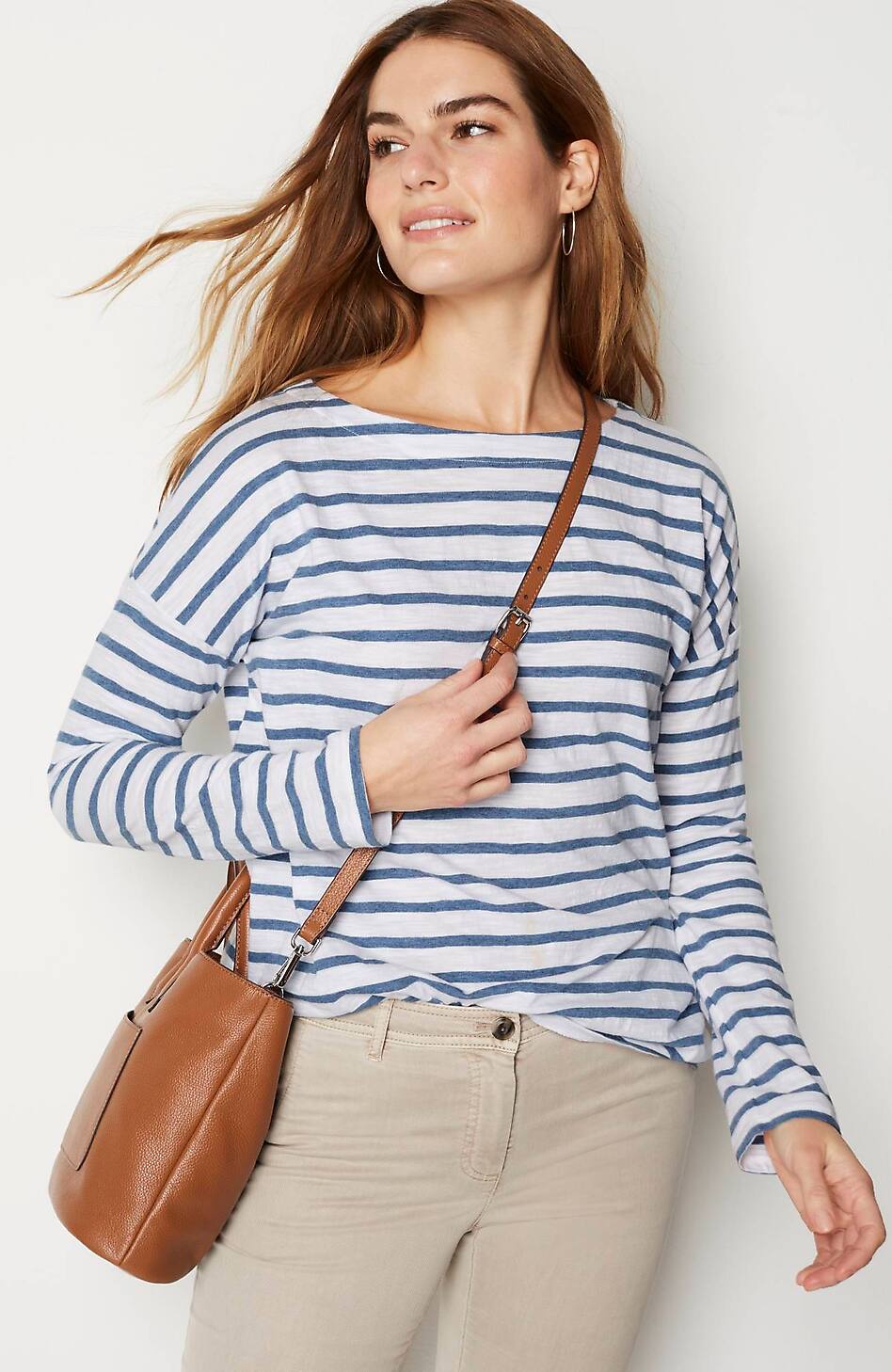 Relaxed Boat-Neck Tee
