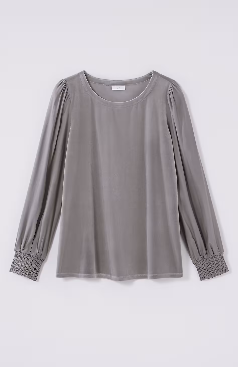 Velour Mixed-Media Top