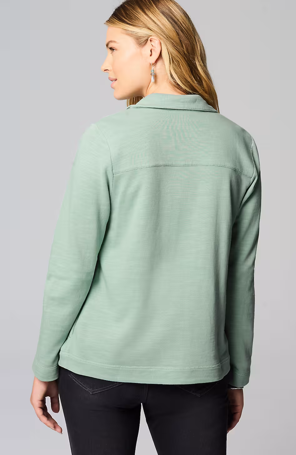 Pure Jill Tea-Dyed Button-Front Jacket