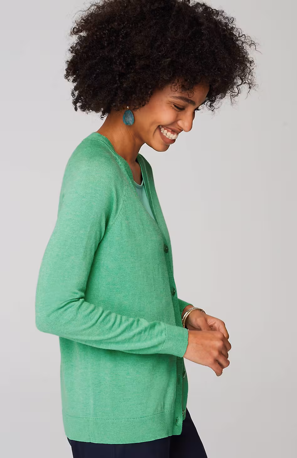 Organically Grown Cotton V-Neck Cardi