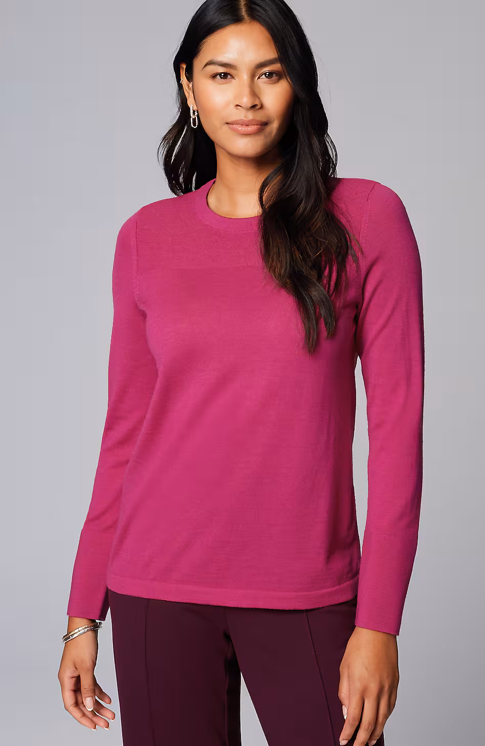 Wearever Textured-Yoke Merino Sweater