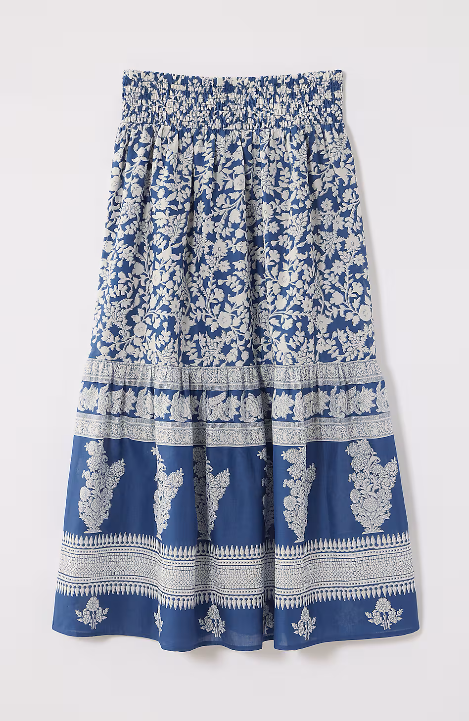 Pure Jill Border-Print Maxi Skirt