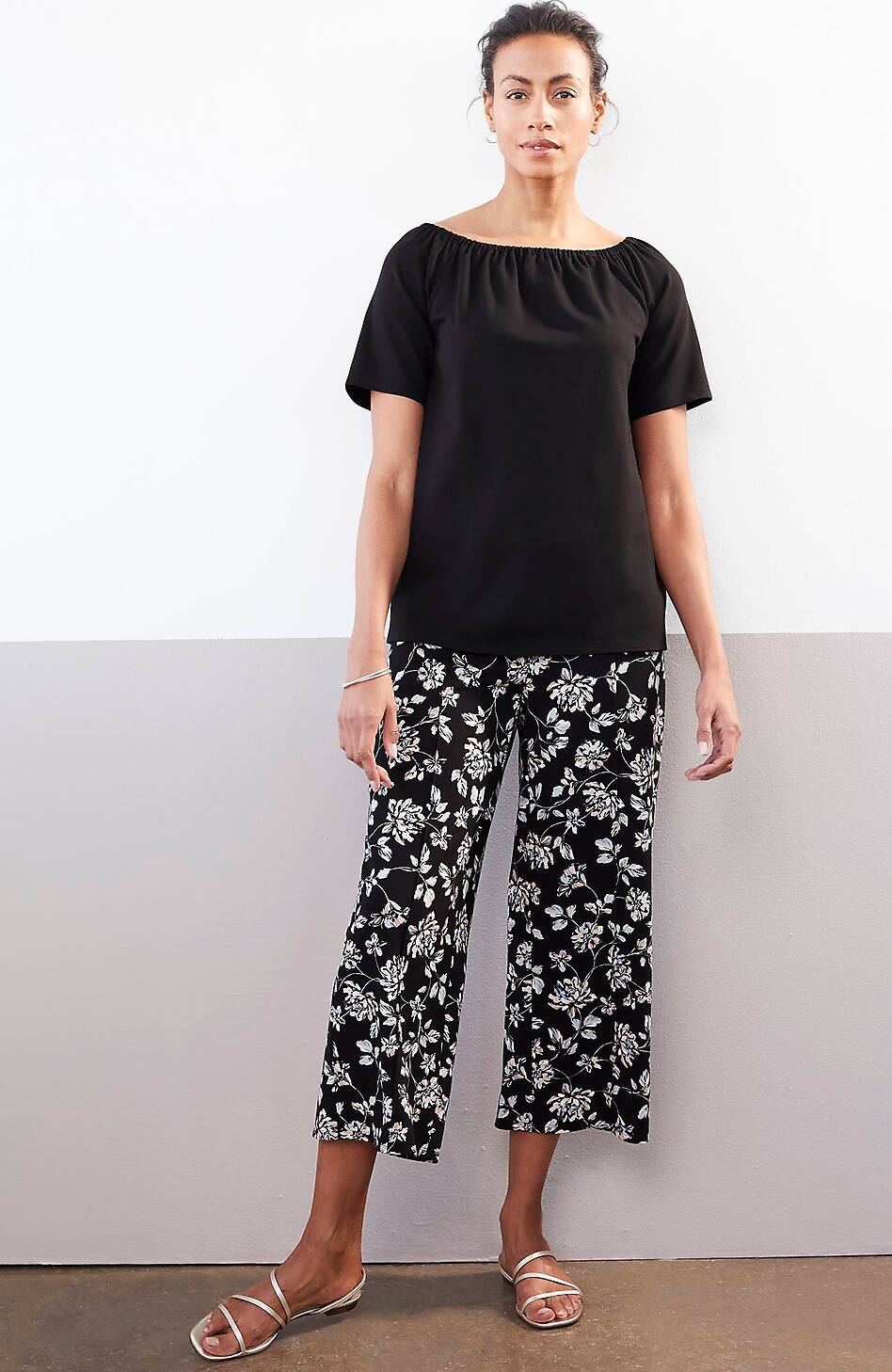 Wearever Double-Face Jersey Pintucked Crops