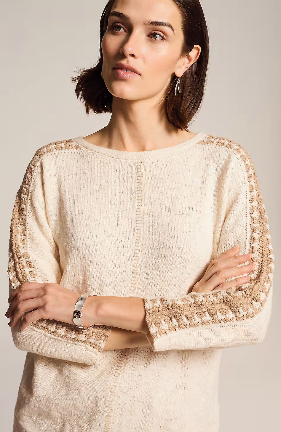 Crochet-Detailed Sweater