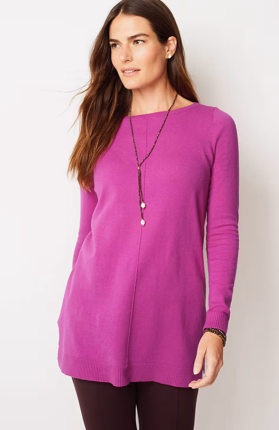 Pintucked Sweater-Tunic