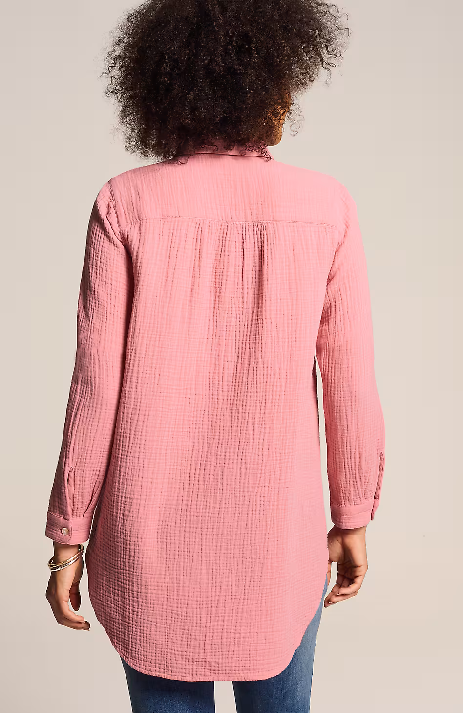 Cotton-Gauze A-Line Tunic