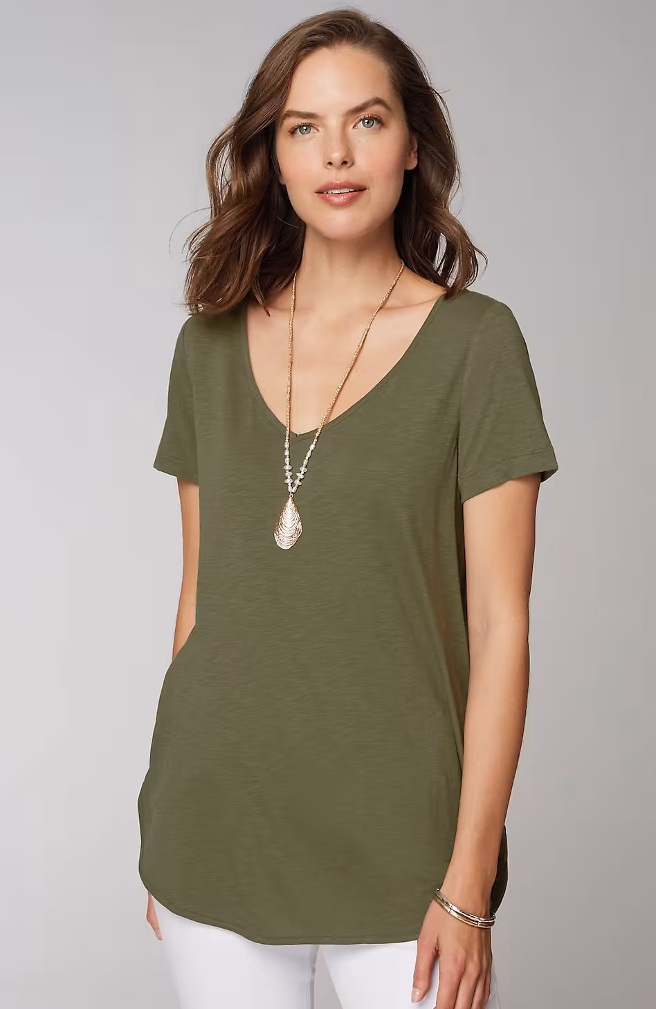 Cotton And Tencel™ Modal Shirttail Tunic