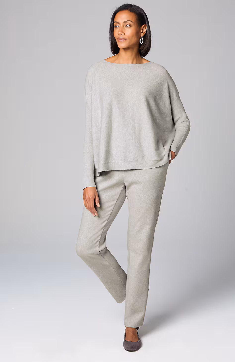 Pure Jill Dolman-Sleeve Sweater