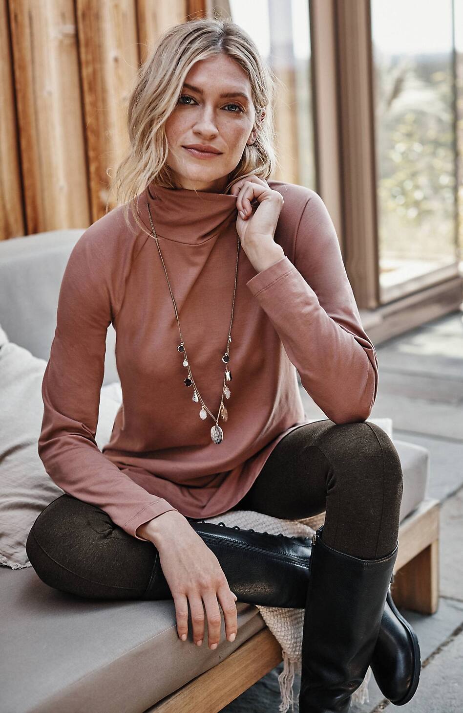 Luxe Supima® Everyday Turtleneck Tunic