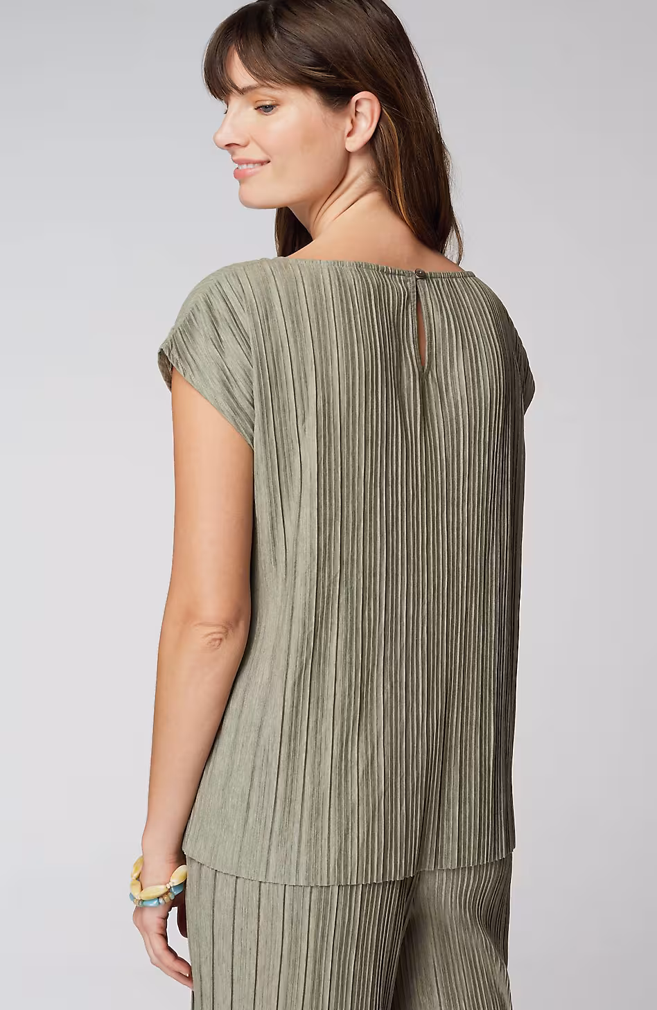 Pure Jill Pleated Dolman-Sleeve Top