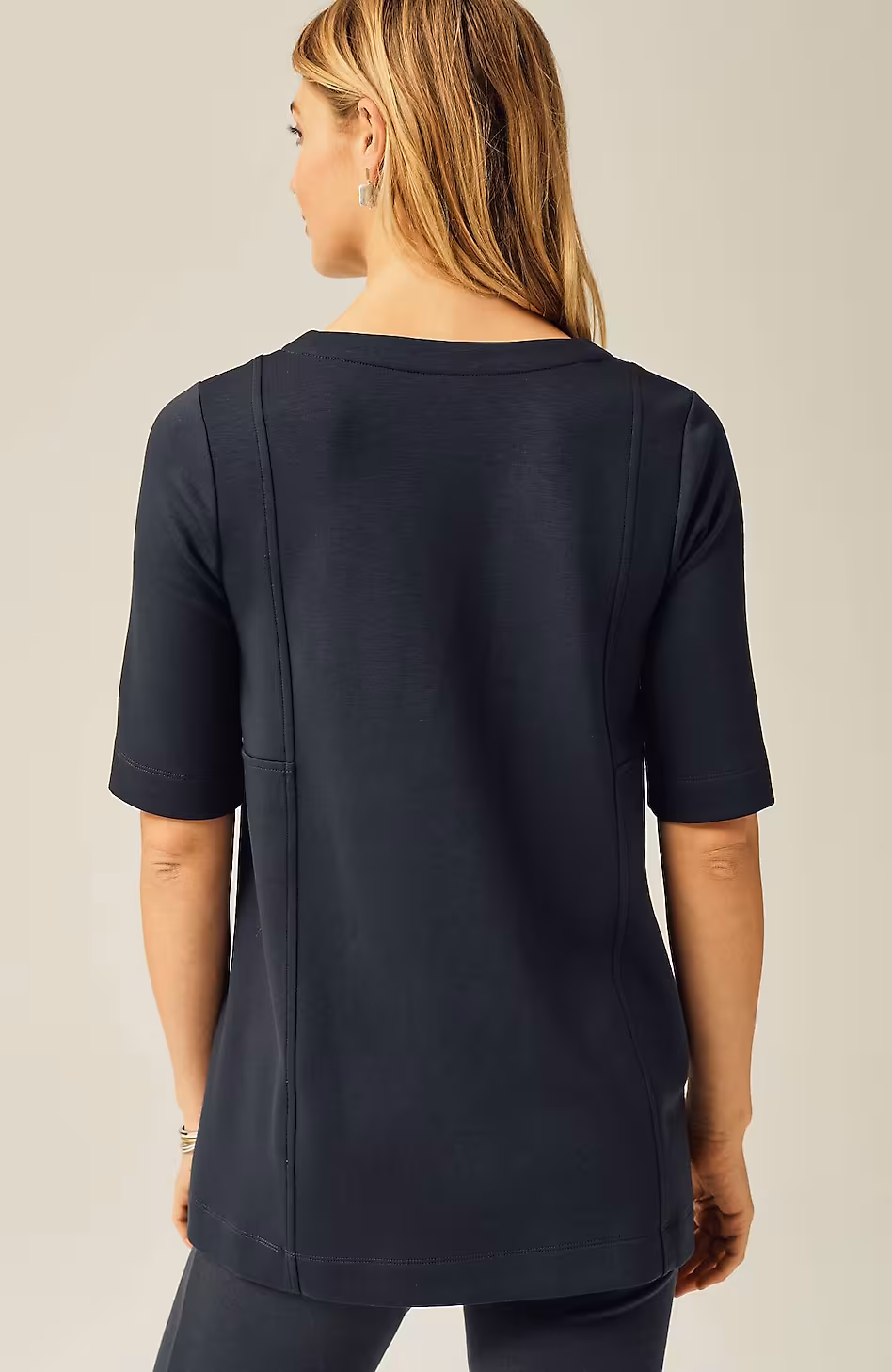 Pure Jill Double-Knit Seamed Tunic