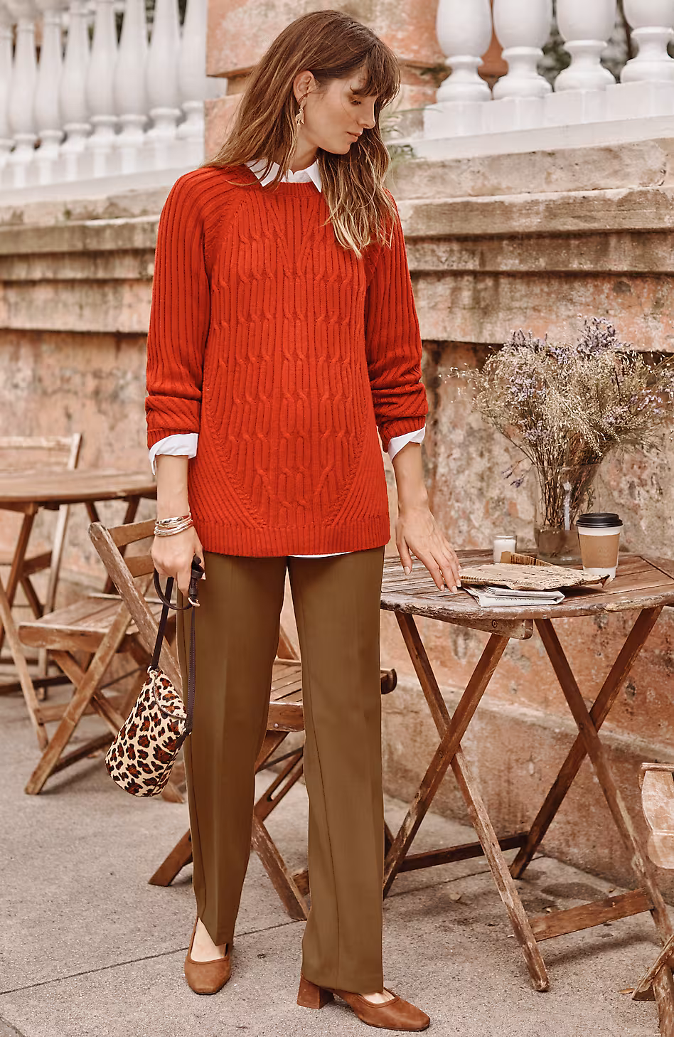 Angled-Pockets Straight-Leg Pants