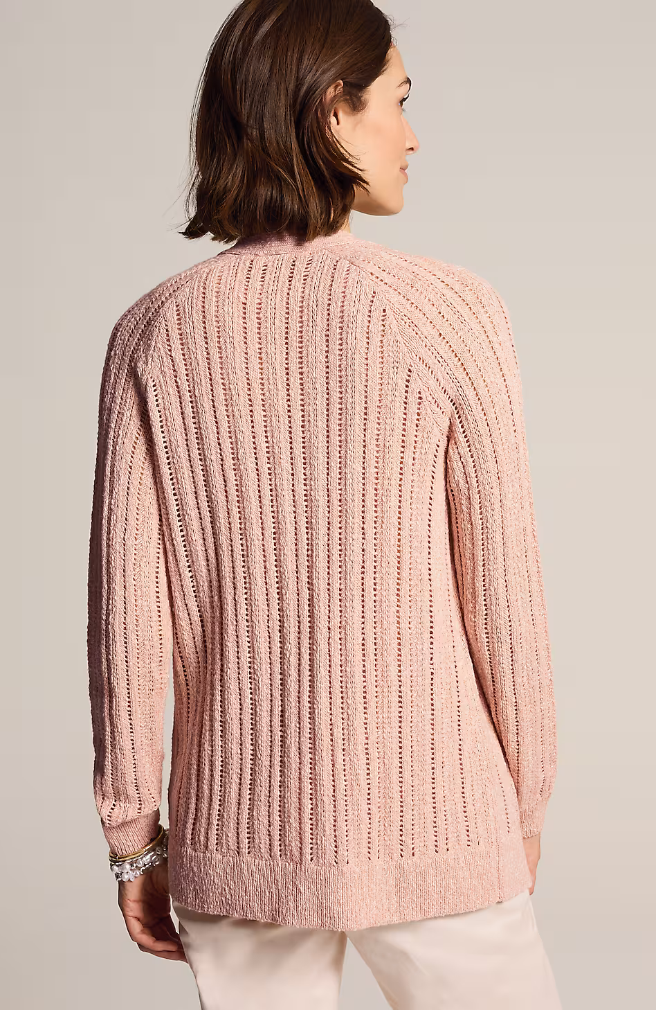 Marled Single-Button Cardi