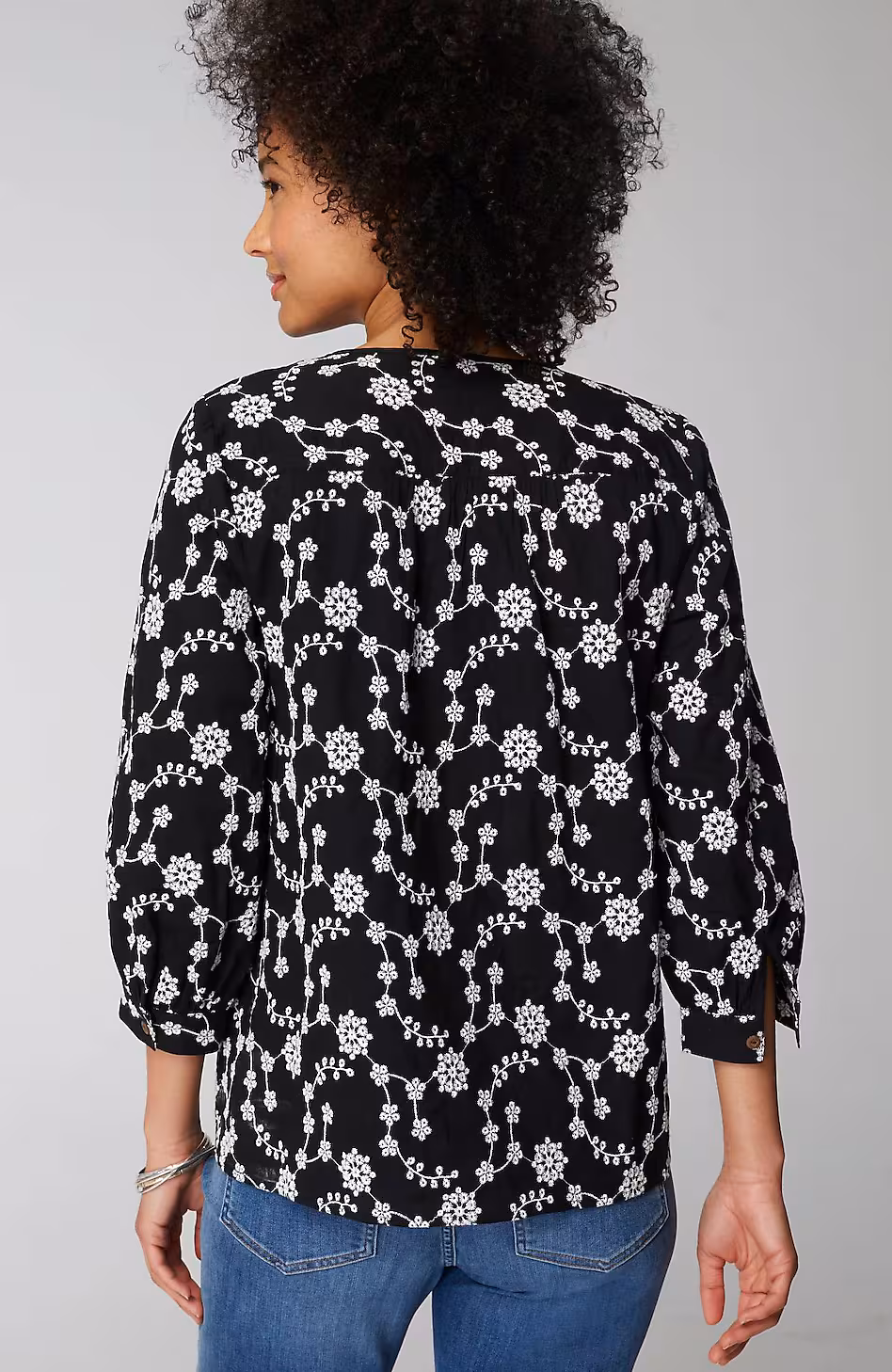 Embroidered Eyelet Popover