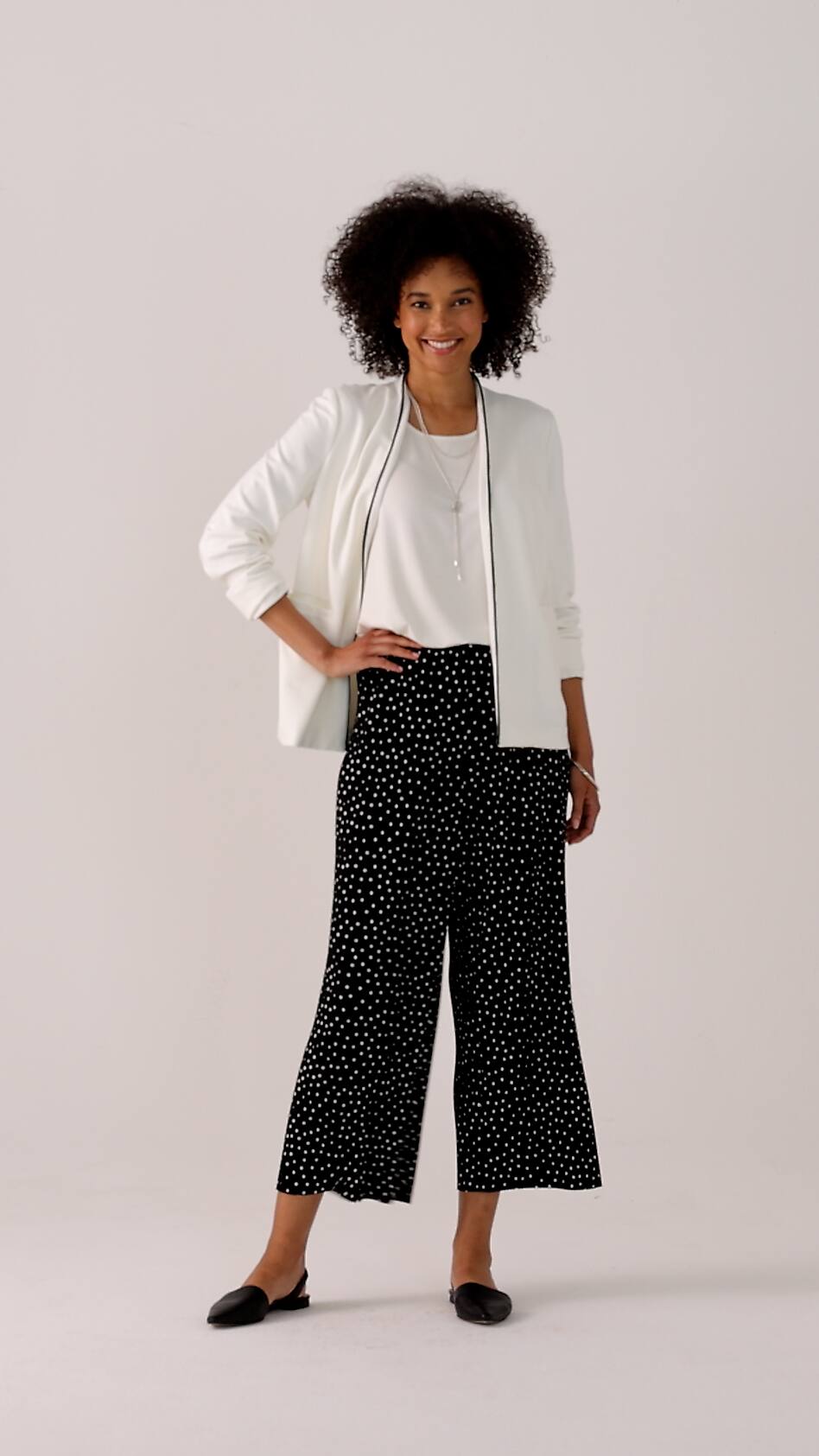 Wearever Plissé Wide-Leg Crops