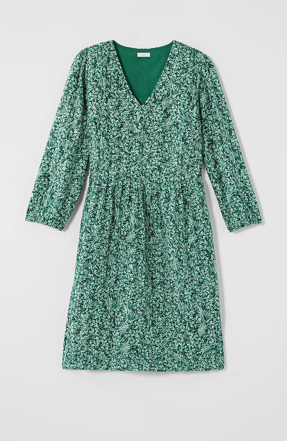 Textured V-Neck A-Line Dress