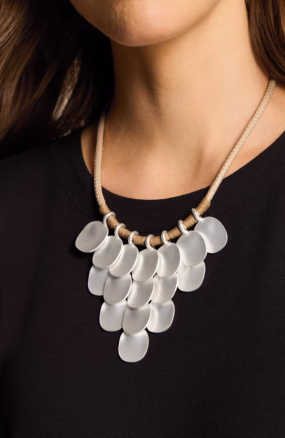 Silvertone Metals Statement Necklace