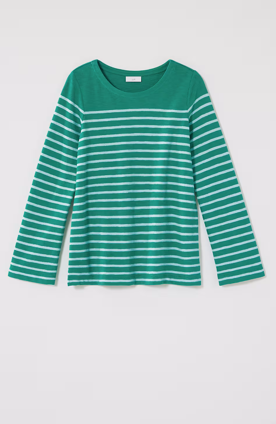 Textured-Cotton Striped Tee