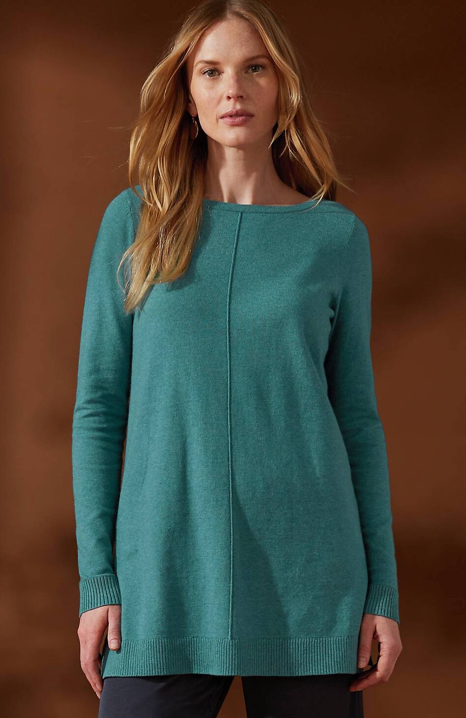 Pintucked Sweater-Tunic