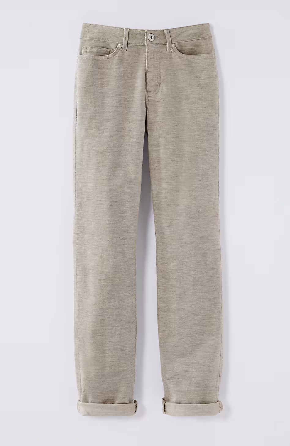 Heathered-Cord Relaxed Boyfriend Jeans