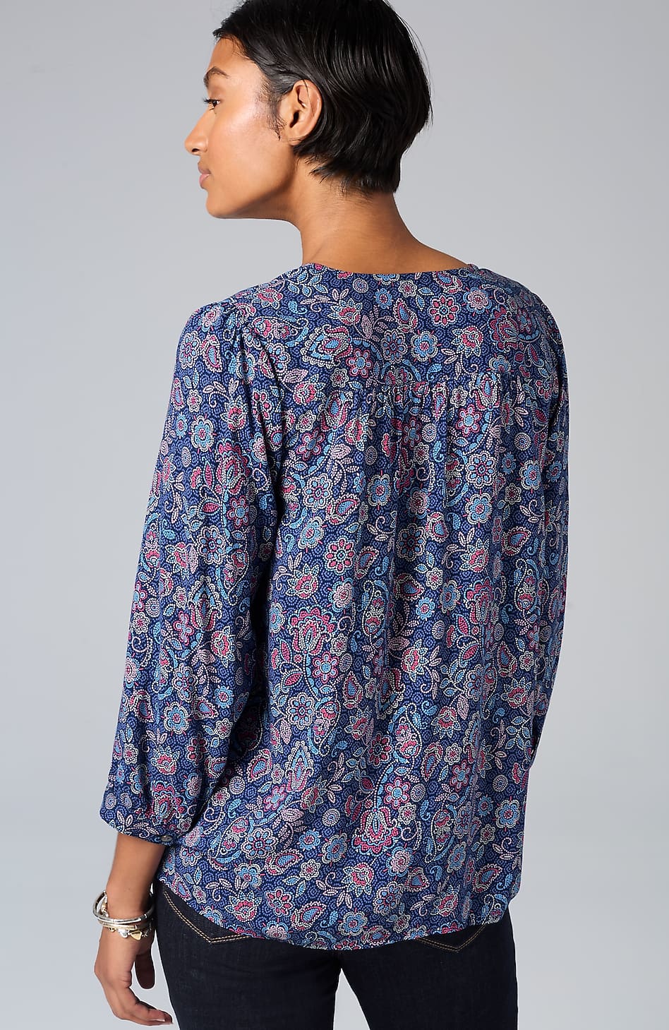 Soft Voile Shirred Top