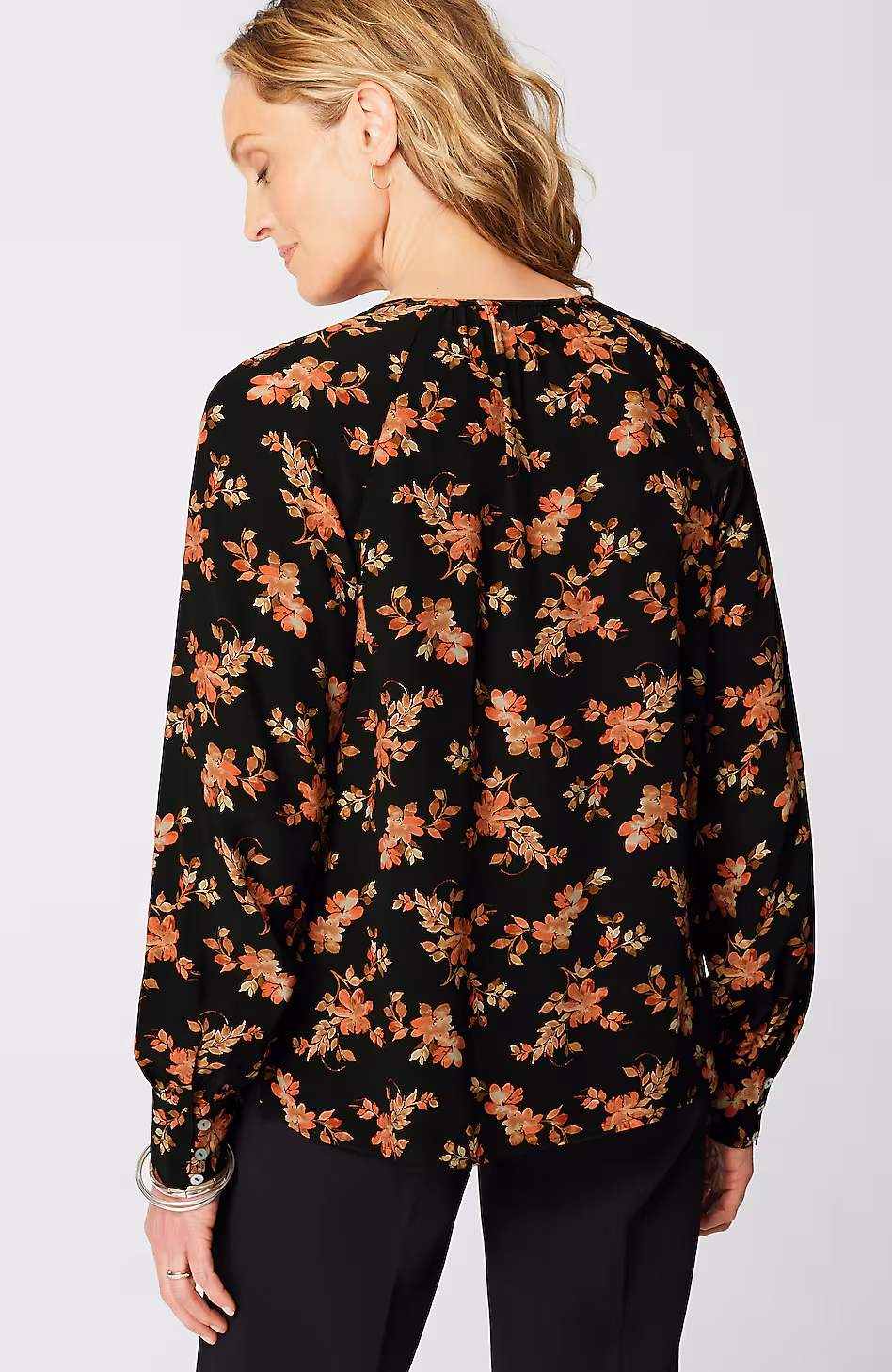 Floral-Printed Pullover Top