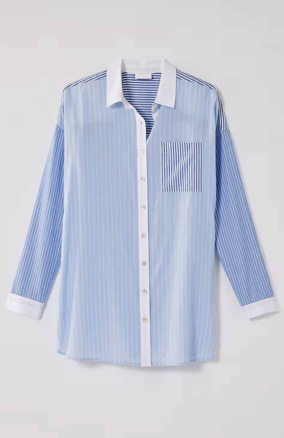 Mixed-Stripes Oversized Tunic