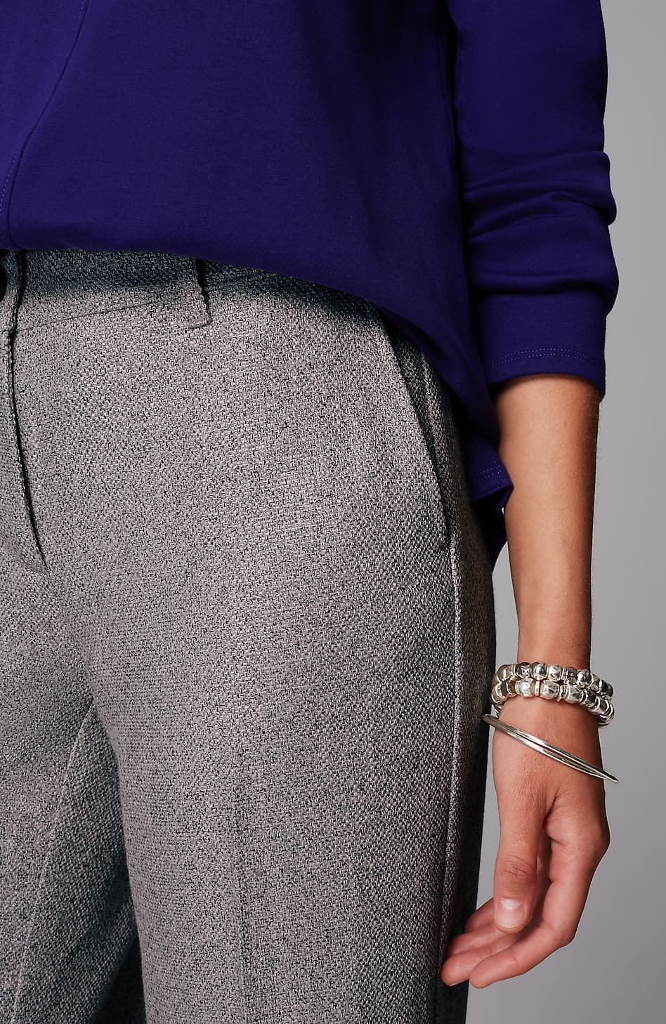 Tweed Wide-Leg Trousers