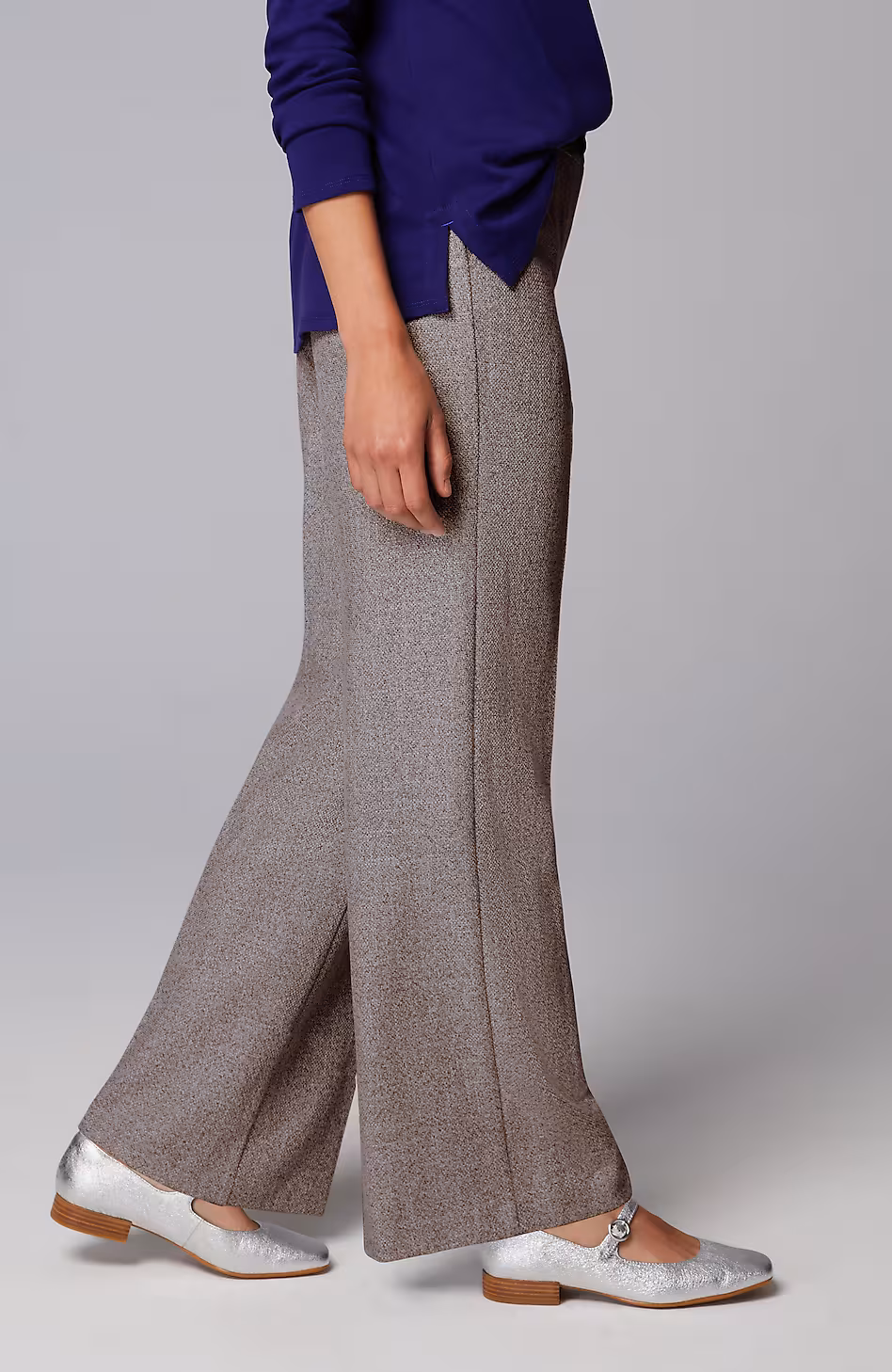 Tweed Wide-Leg Trousers