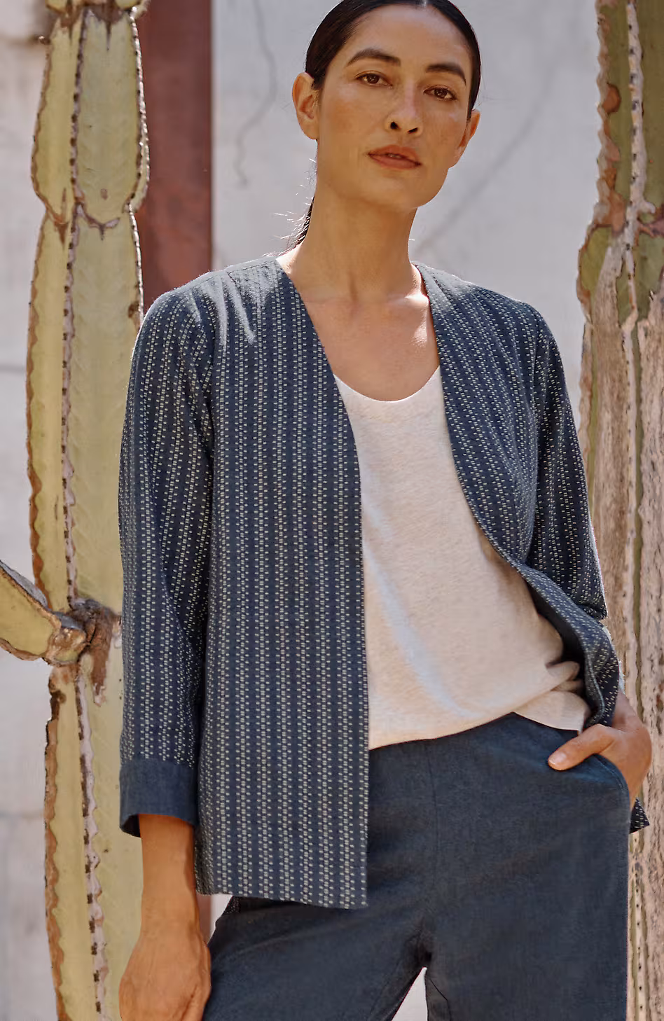 Pure Jill Cotton Dobby Jacket