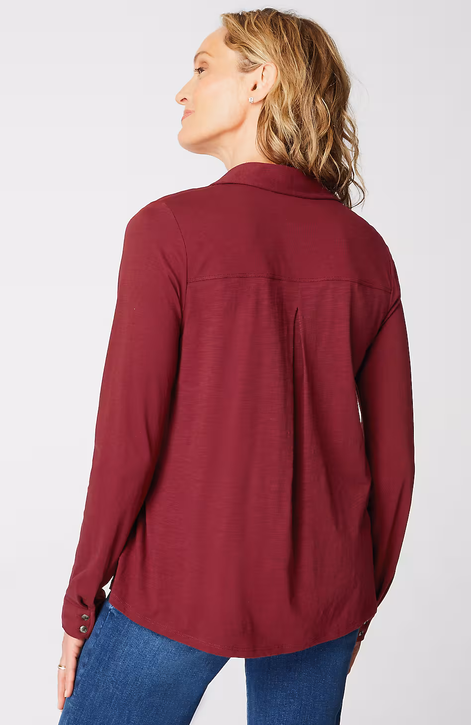 Button-Front Knit Shirt
