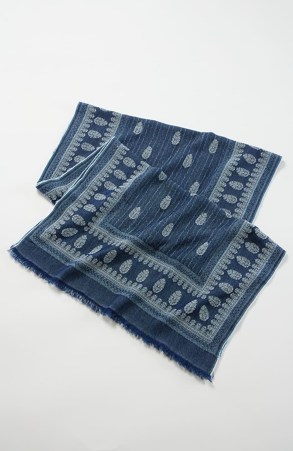 Indigo Jacquard Scarf