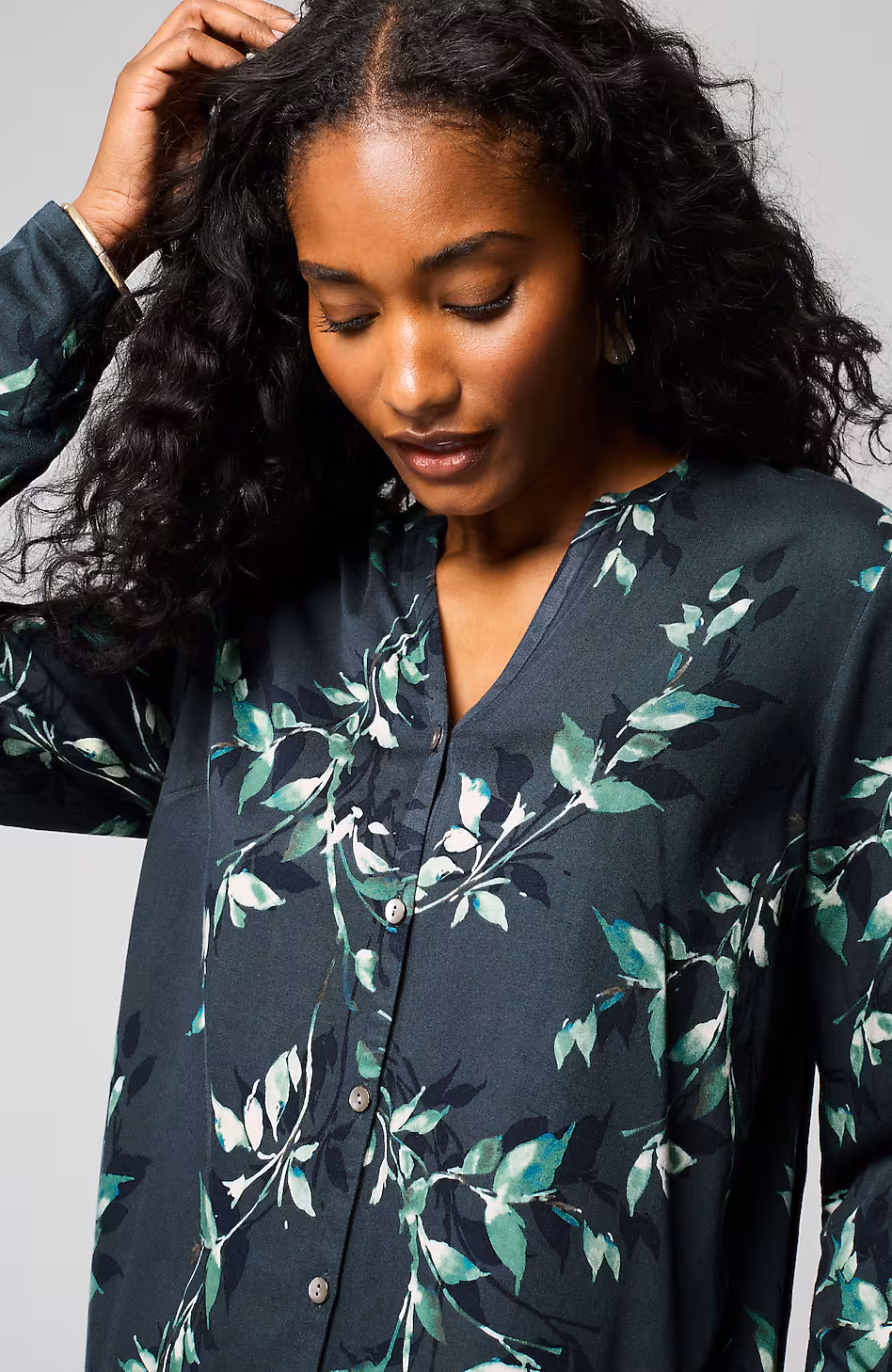 Pure Jill Printed A-Line Top