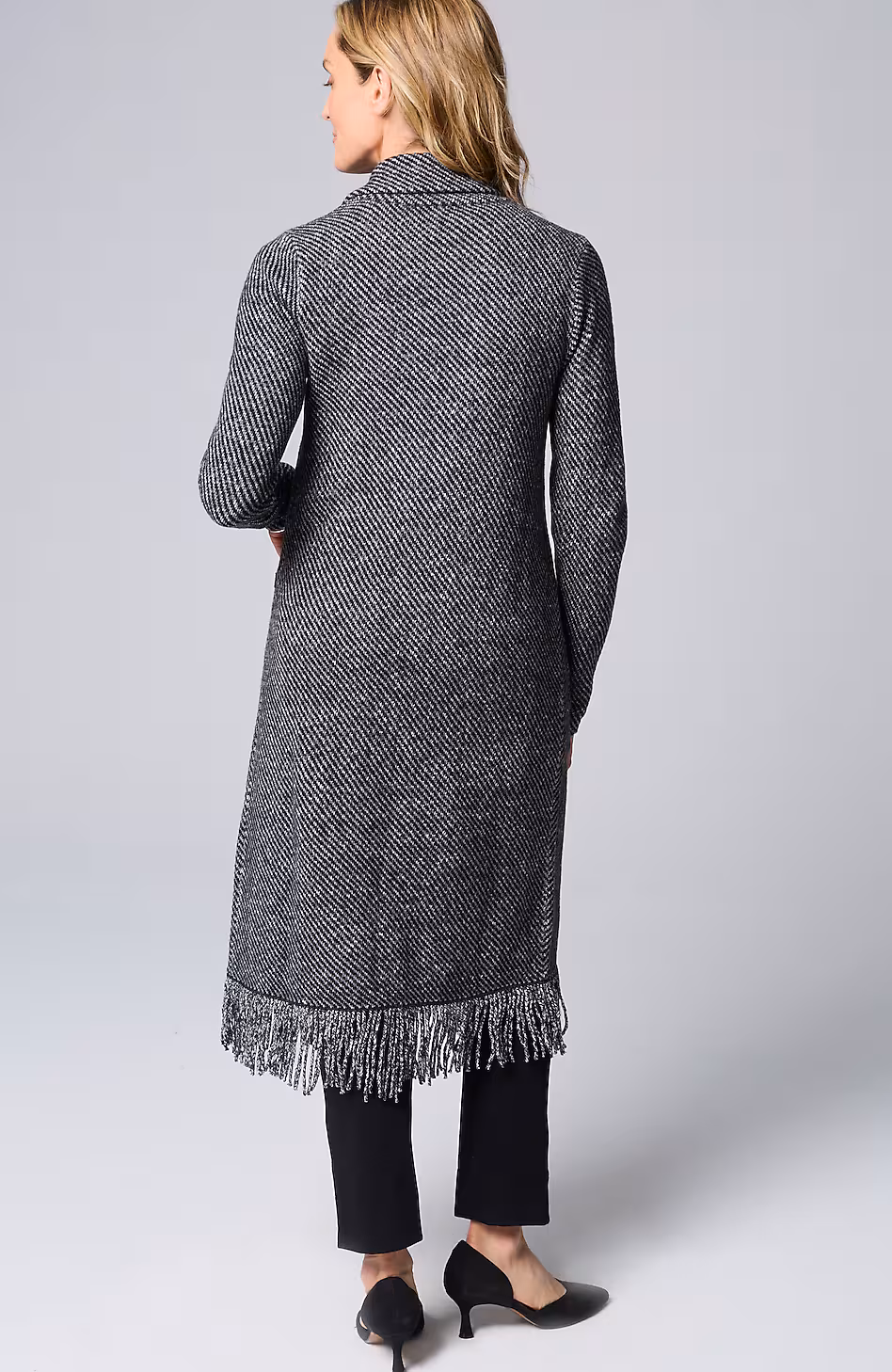 Wearever Tweed Fringed Topper