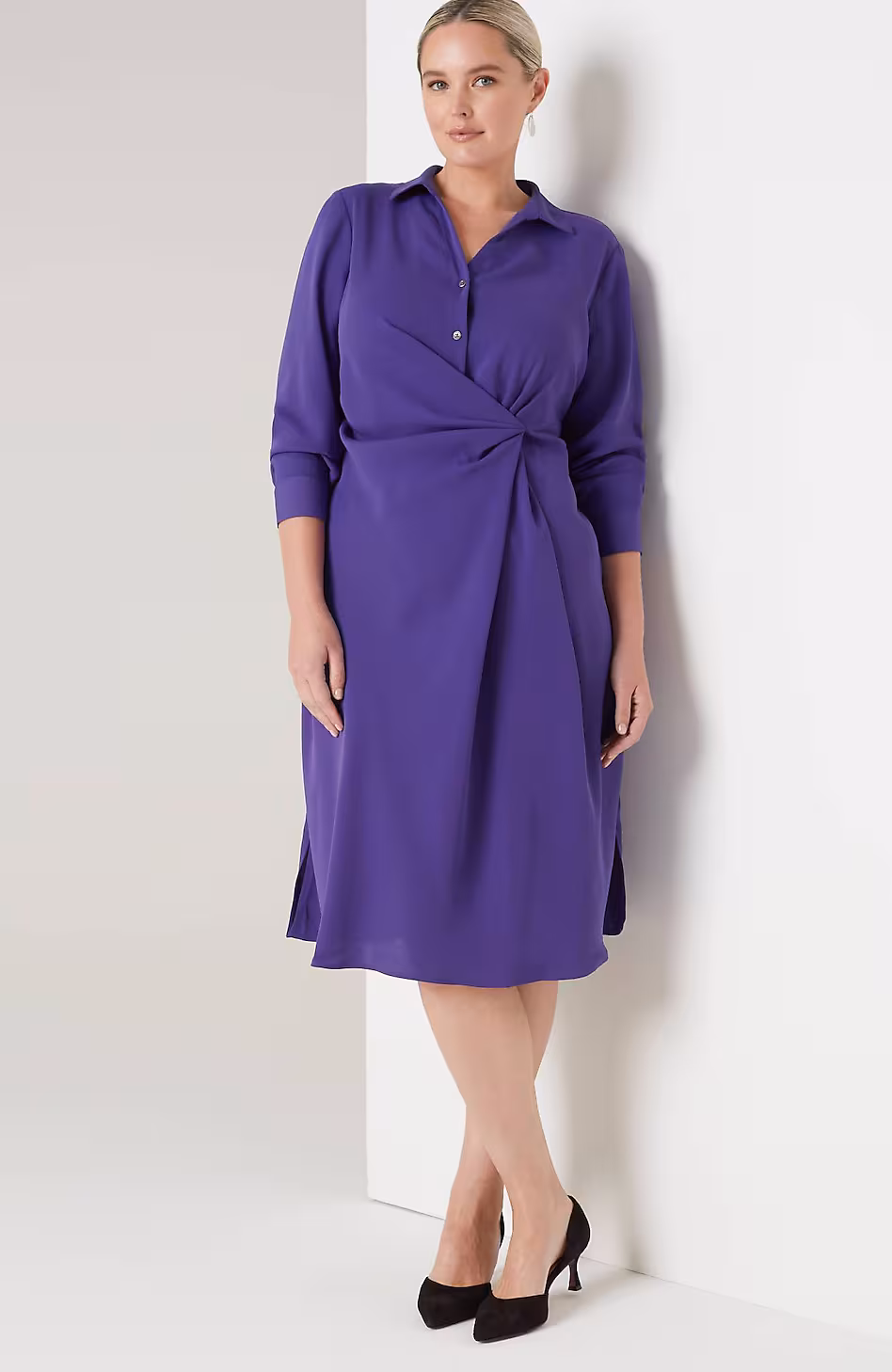Wearever Twist-Front Shirtdress