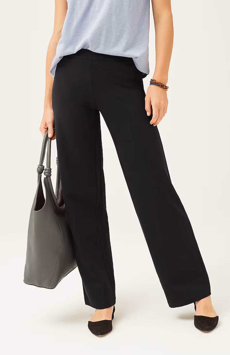 Pure Jill Affinity Pull-On Wide-Leg Pants