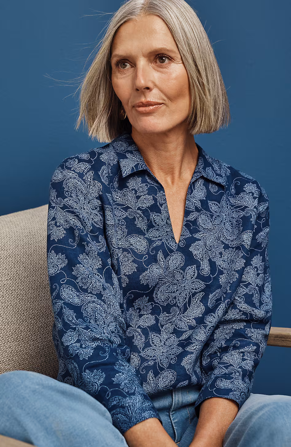 Non-Iron Linen Popover Shirt