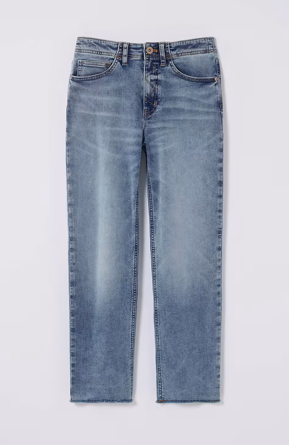 High-Rise Fringe-Hem Crops