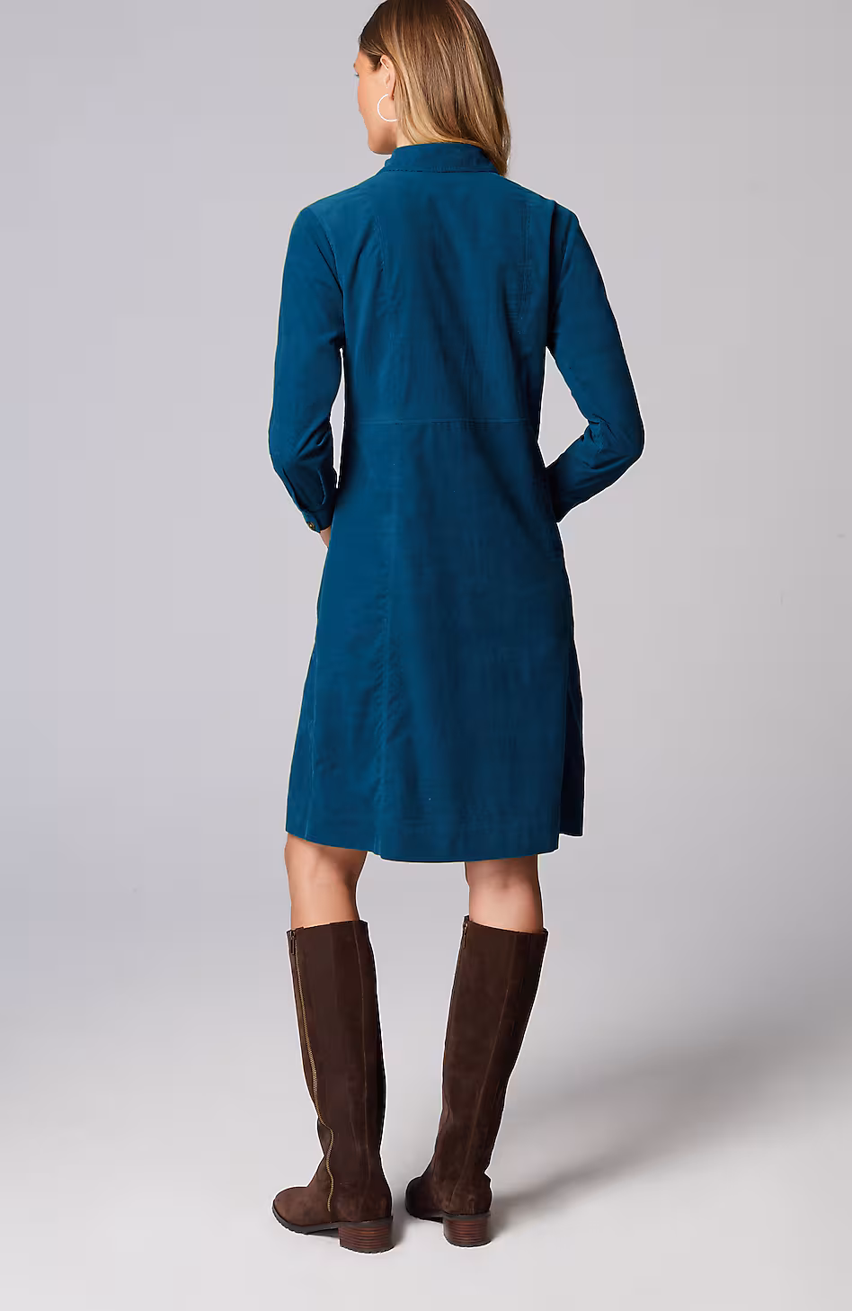 Soft Cord Shirtdress